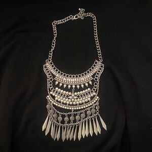Elegant Silver Statement Necklace